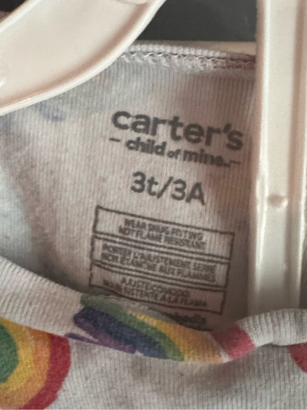 Carter's White Toddler Tee with Rainbow Print - Picture 3 of 4